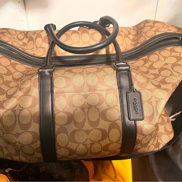 Coach Tan and Black Duffel Bag - Picture 3 of 3